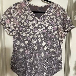 Floral women’s scrub top